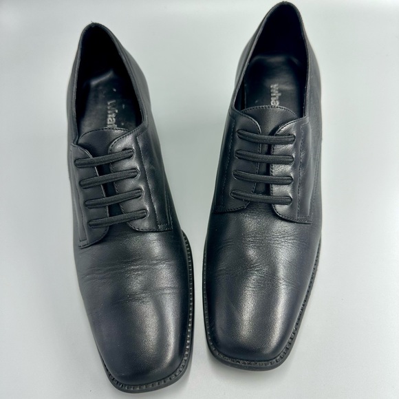 What’s What by Aerosol black leather 2” men’s shoe for women size 7 - Picture 2 of 4